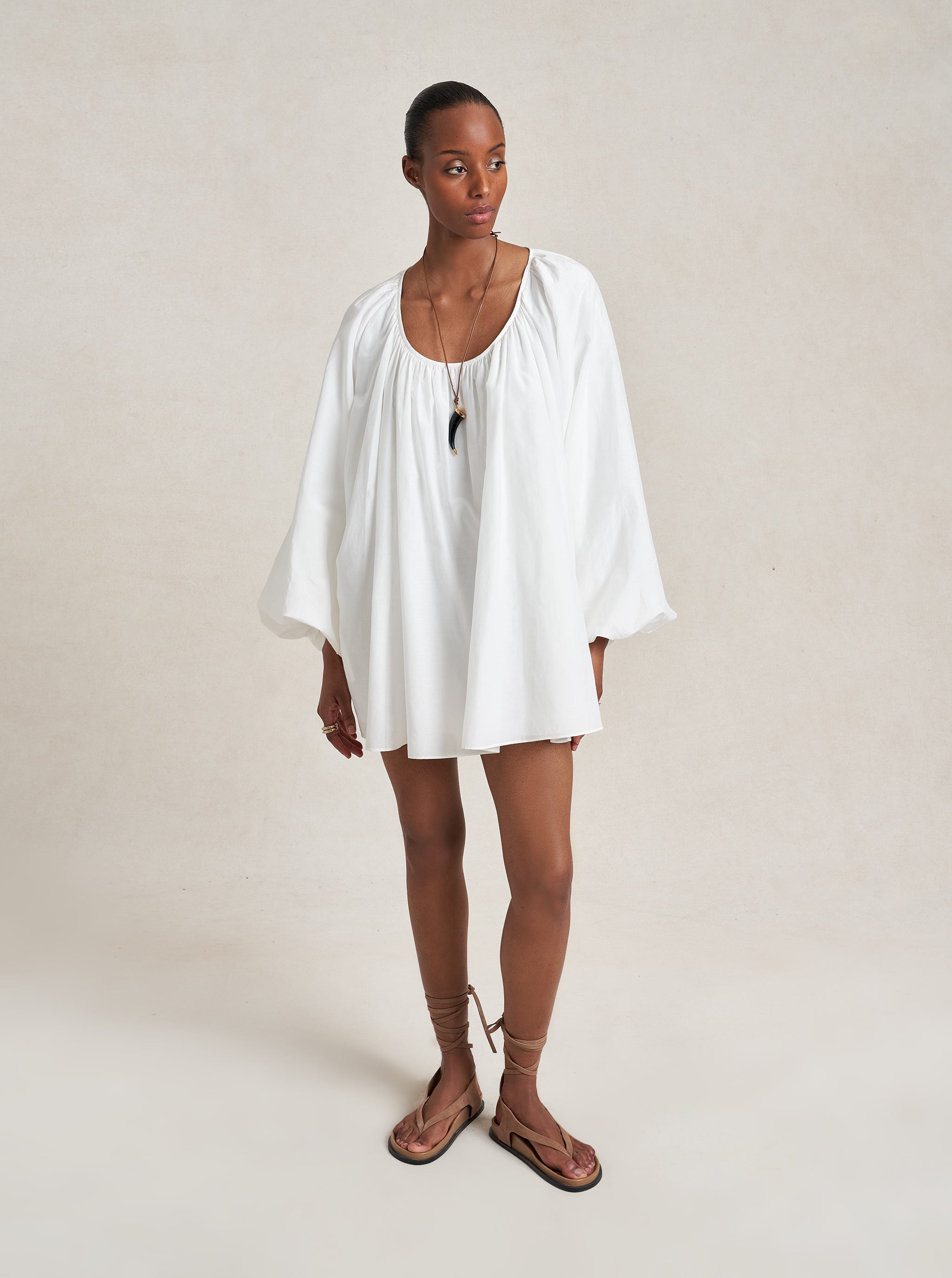 La Ligne X Erin Walsh Selena Dress Xxs in Ivory