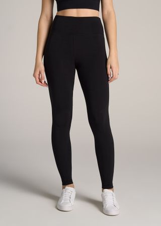 Women's Tall Cotton Leggings in Black