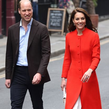 The Princess of Wales steps out in London wearing a long red coat, tapping into one of next season's biggest runway trends