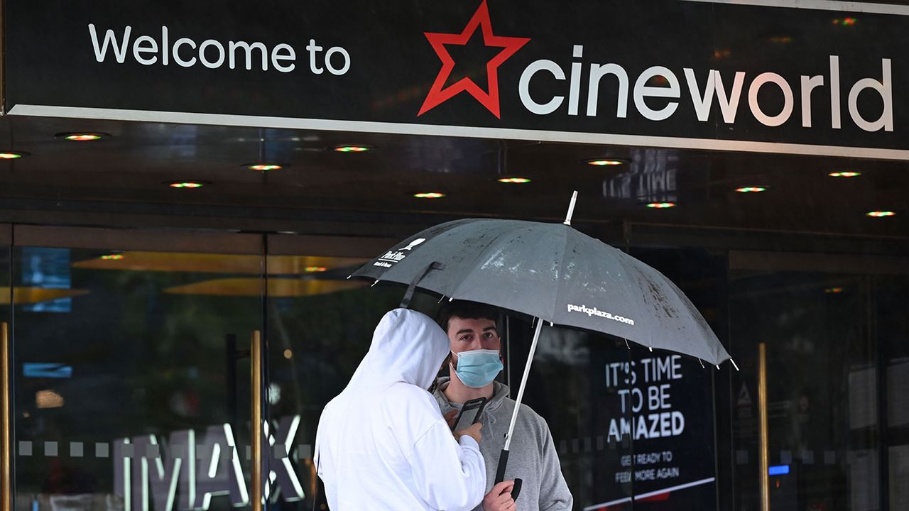 People outside a Cineworld cinema