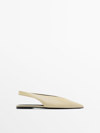 massimo dutti, Slingback Ballet Flats with Pointed Toe