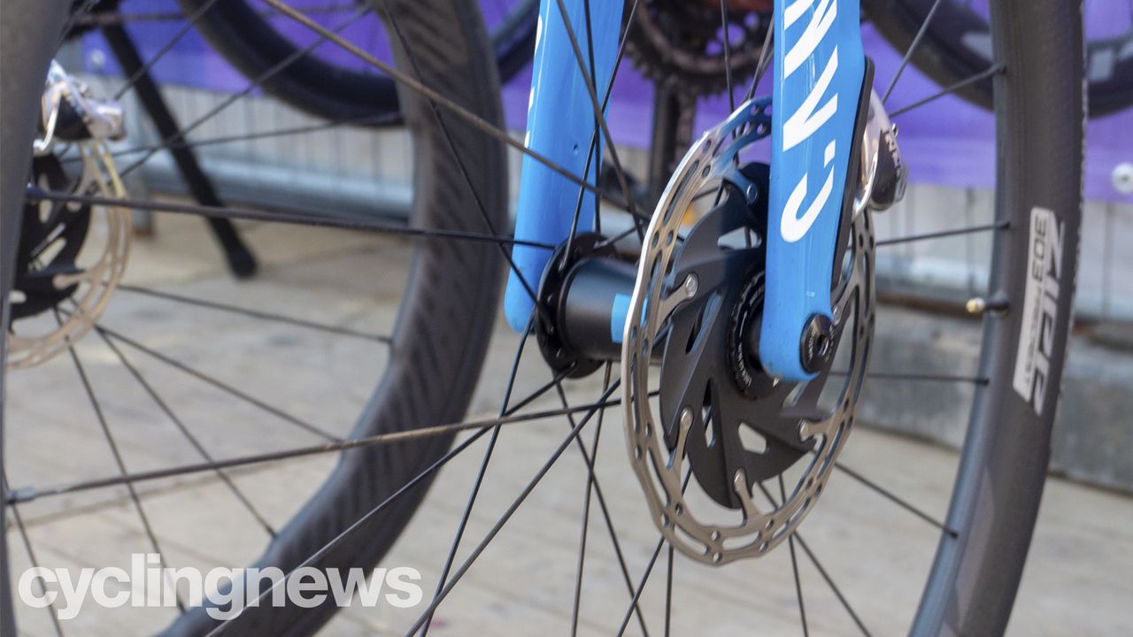 Podium bikes at the women's Omloop Het Nieuwsblad