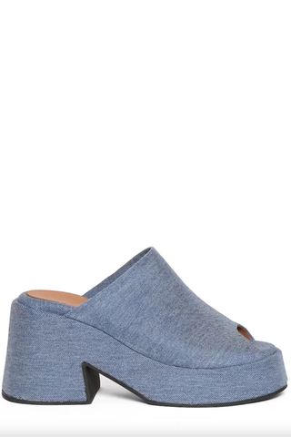 Best mules: Ganni Platform denim mules