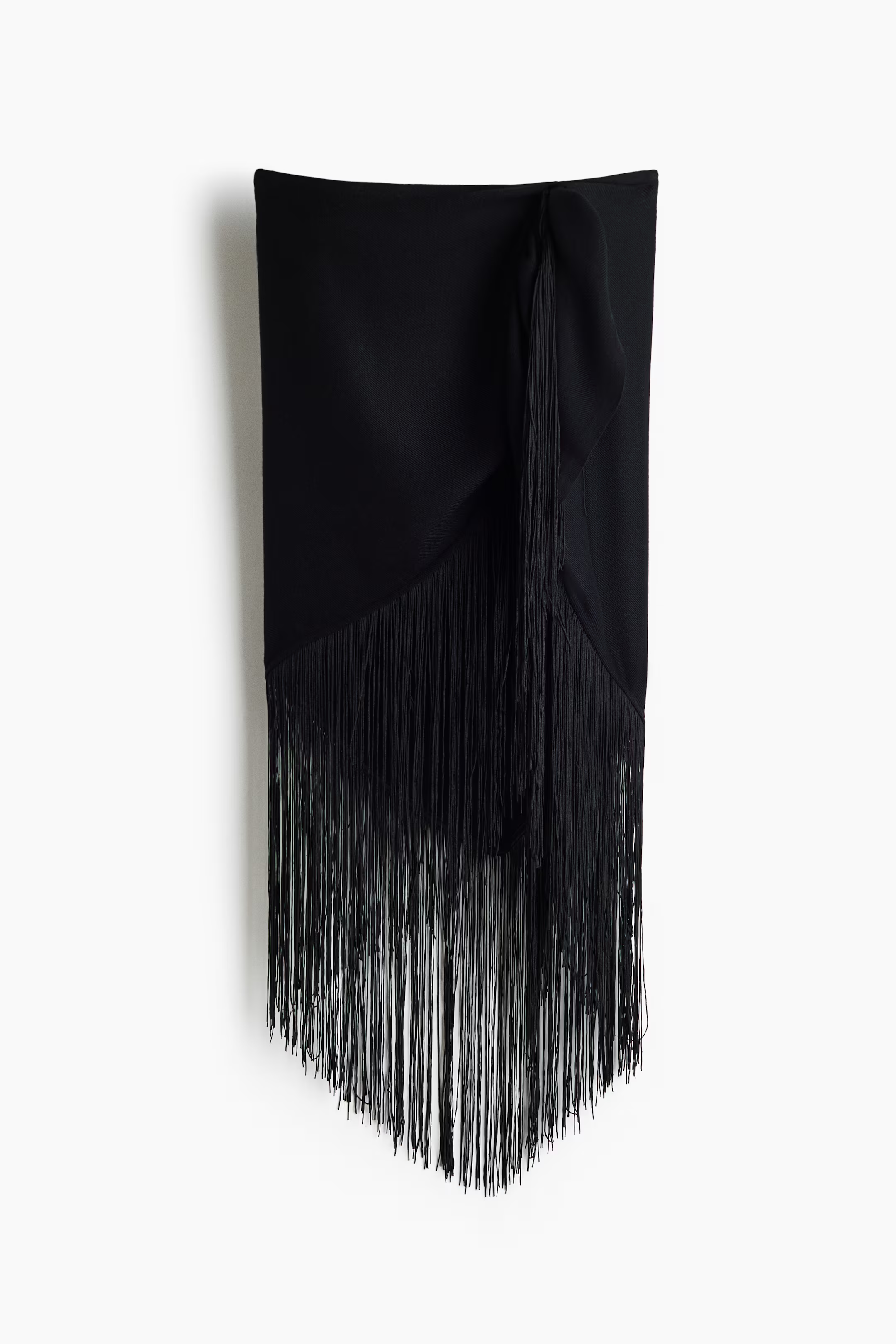 h&m, fringe trim scarf