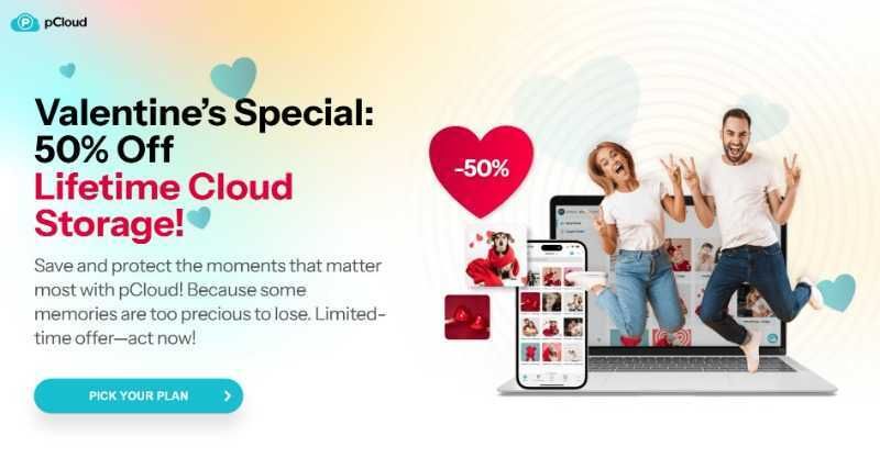 pCloud valentine deal