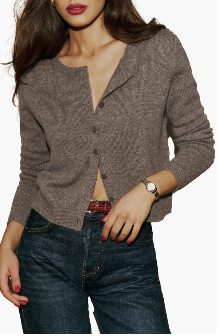 Clara Cashmere Crew Cardigan
