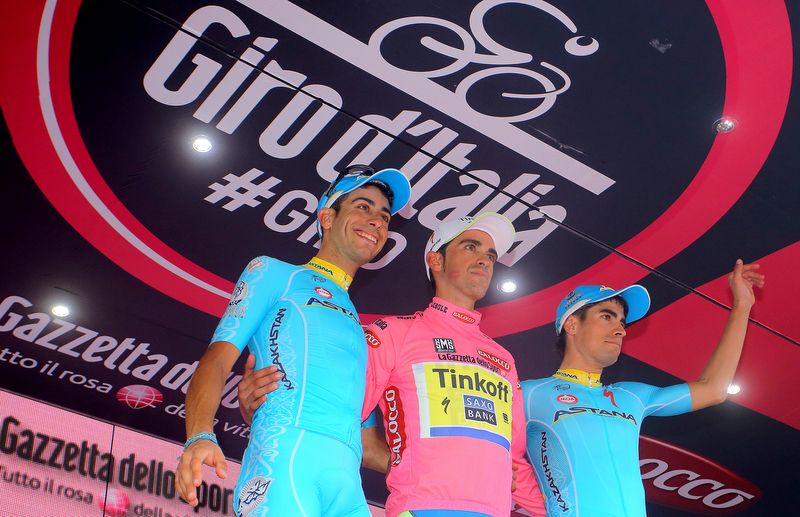 The 2015 Giro podium all together