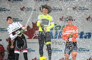Robin Carpenter celebrates Holowesko-Citadel's biggest result to date with his overall win at the 2016 Tour of Alberta