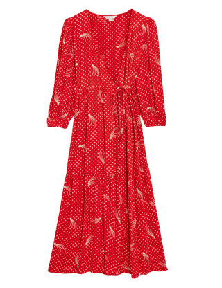 red and white ghost M&S dress