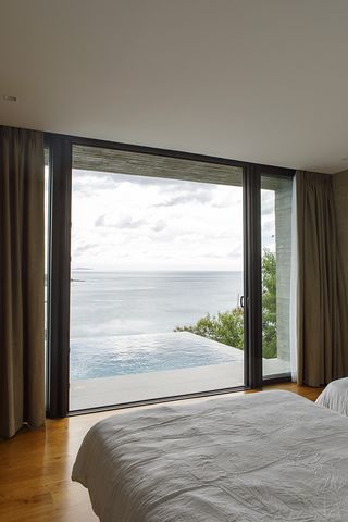 Concrete House by the Ocean bedroom