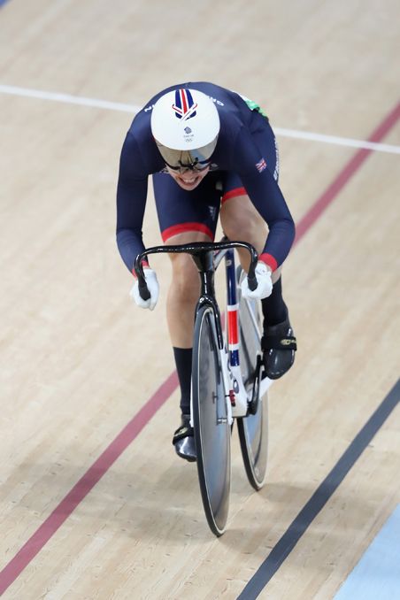 Rebecca James (Great Britain) set an Olympic record on qualifying