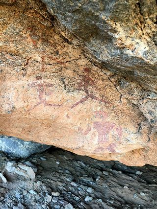 White Lady cave paintings in Namibia – Toyota Land Cruiser