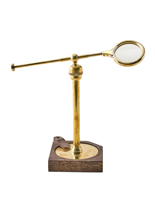 Solid Brass Magnifying Glass on Stand