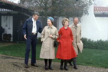 Queen Elizabeth, Prince Philip, Ronald Reagan, and Nancy Reagan