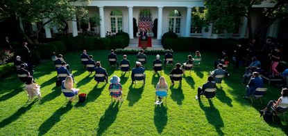 Trump in the Rose Garden