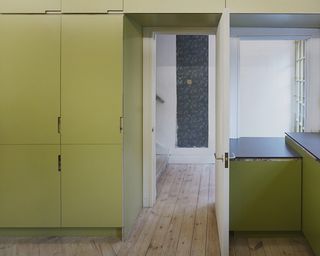 Image of fitted units in a green Olive colour
