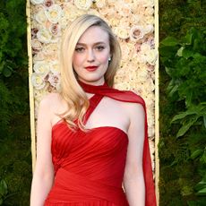 Dakota Fanning during the 82nd Annual Golden Globes held at The Beverly Hilton on January 05, 2025 in Beverly Hills, California. 