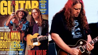 Warren Haynes takes a solo on a Les Paul in 1995