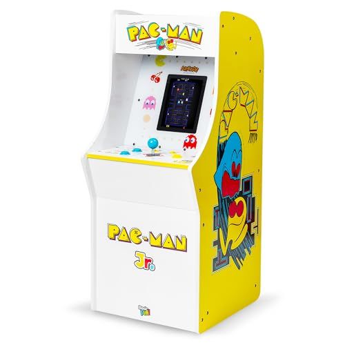 Arcade Classics Pac Man Jr Series Free Standing Machine, 3 Games, 8" Liquid Crystal Screen - Arcade Game for Basements, Garages, or Game Rooms