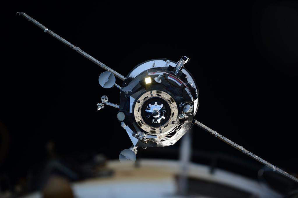 European Space Agency astronaut Sam Cristoforetti captured this shot of Russia&#039;s Progress 58 cargo vessel approaching the International Space Station on Feb. 17, 2015.