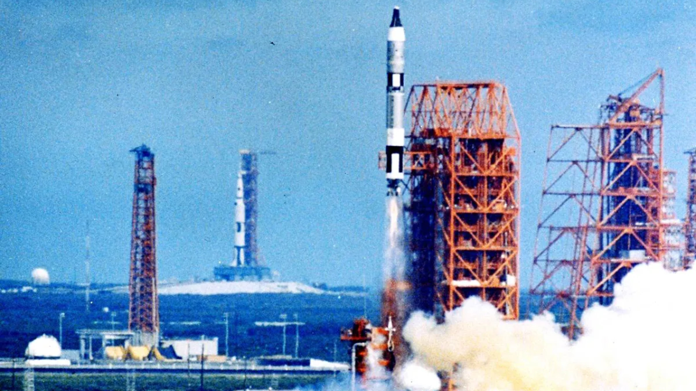 Photo of a Titan II rocket launch from 1966