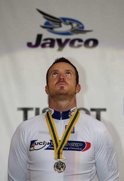 Carsten Bergemann (Germany) took his first big win in the men's keirin in Melbourne.