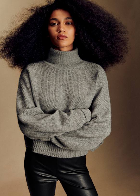 Soren Jumper - Mottled Grey - Yak Wool - S&amp;eacute;zane