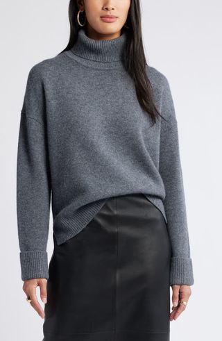 Wool & Cashmere Turtleneck Sweater