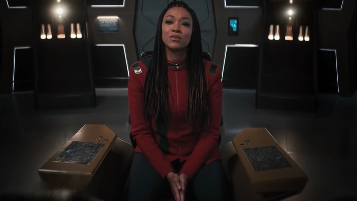 Michael Burnham on the Discovery bridge