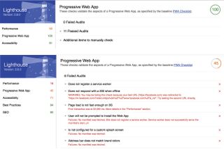 Progressive web apps: Lighthouse