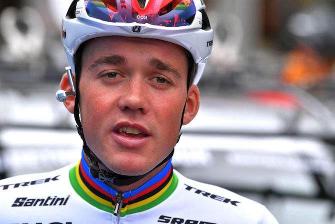 New 2019 road race champion Mads Pedersen (Trek-Segafredo) at the 2019 Tour de l'Eurom&eacute;tropole
