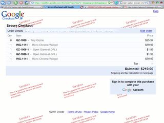 Rating Google: Checkout