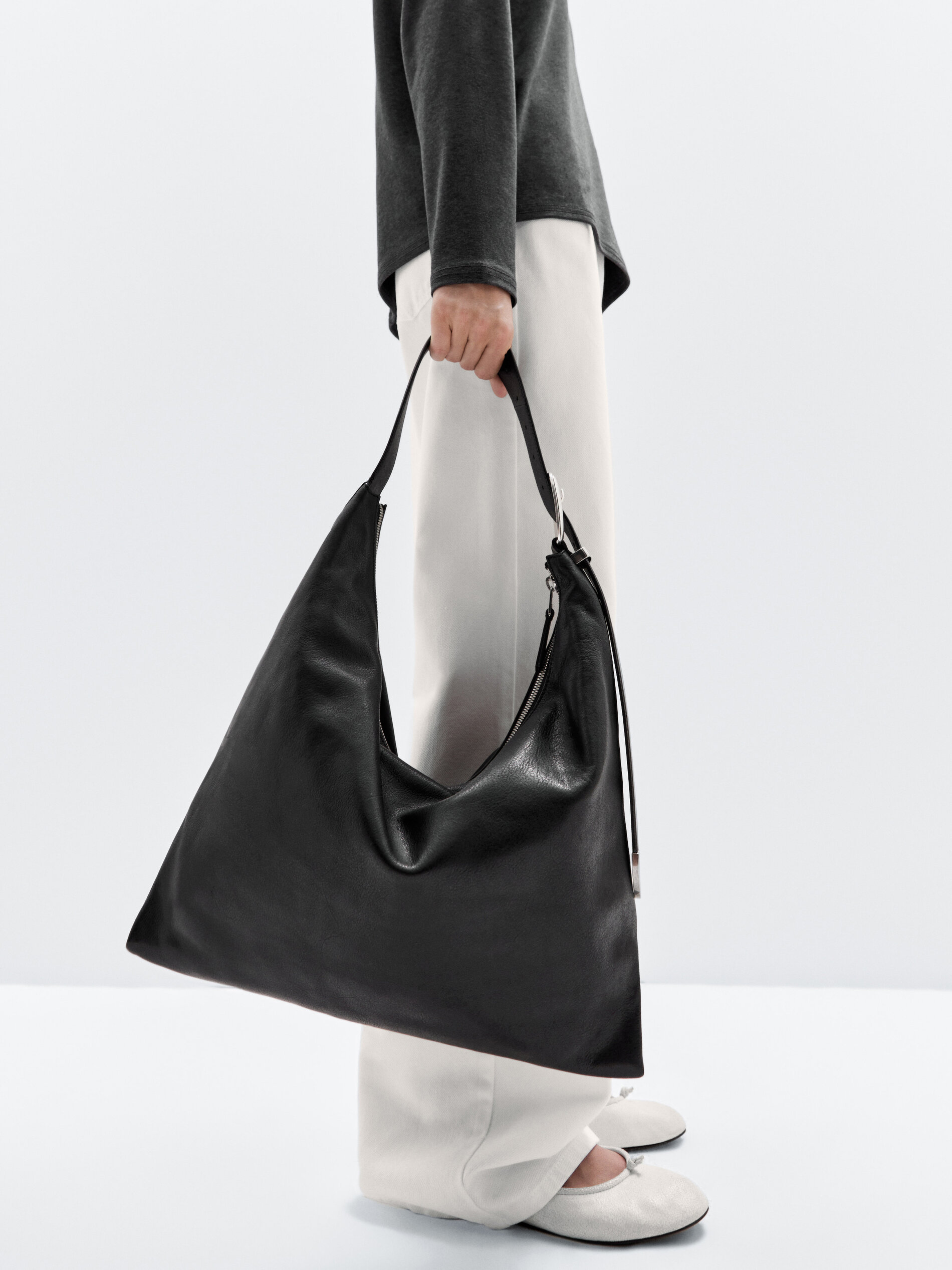 Nappa Leather Maxi Bag