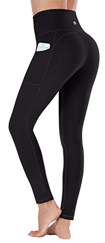 Ewedoos Gym Leggings With Pockets Yoga Pants for Women High Waisted Sports Workout Running Leggings for Women Black