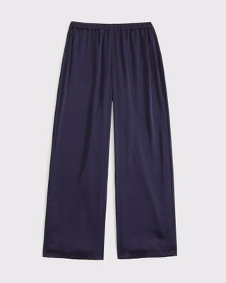 Mid Rise Recycled Satin Seamed Pants