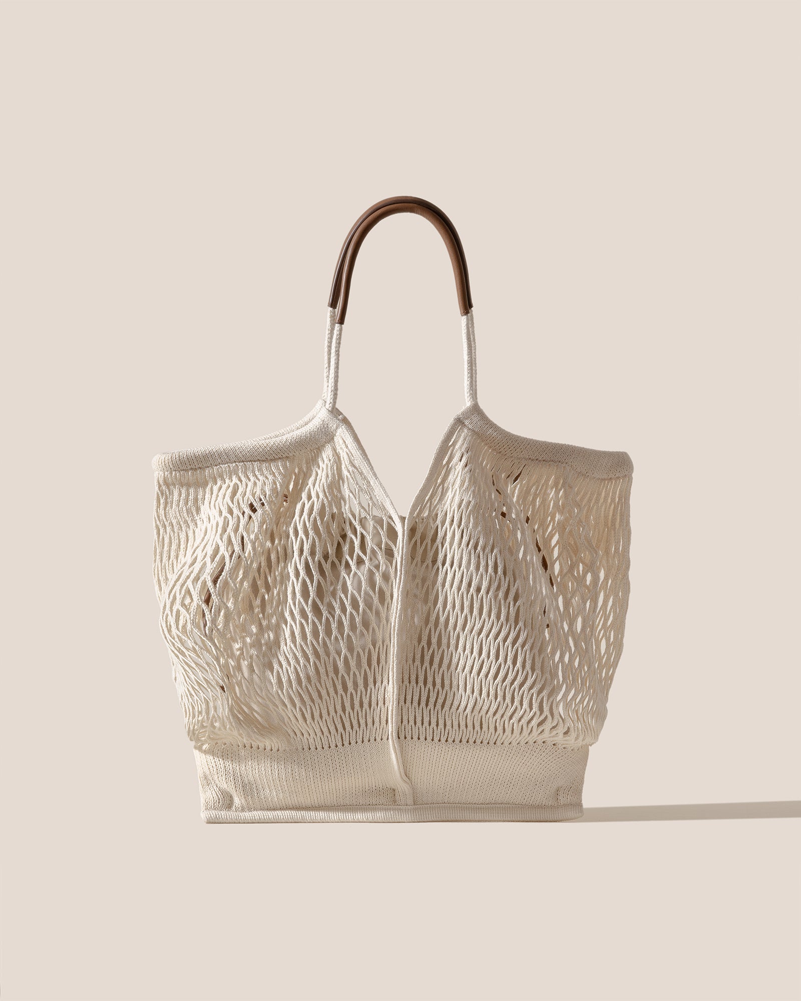Calella Filt - Knitted Cotton Net Bag - Ivory