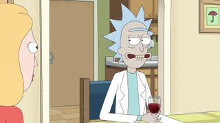 Rick holds a glass of wine in Rick and Morty season 6 episode 6 promo