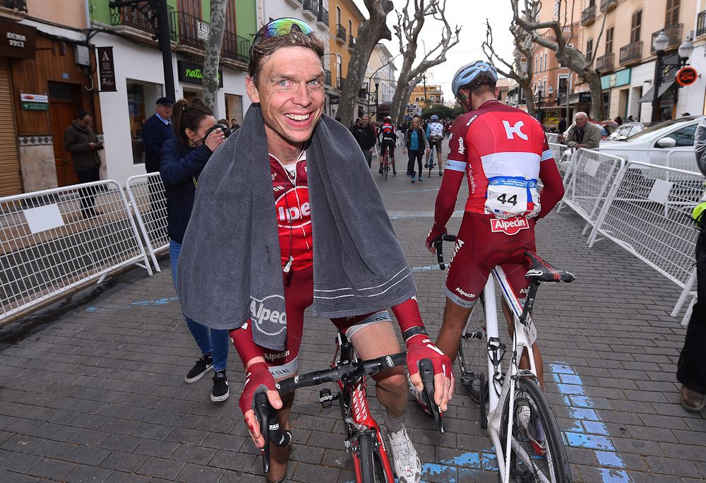 Tony Martin after winning stage 2 in Valencia