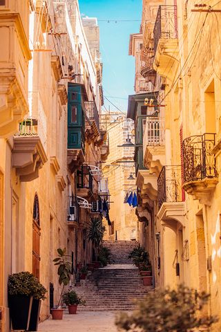 Malta's architecture is breathtaking even along ordinary residential streets