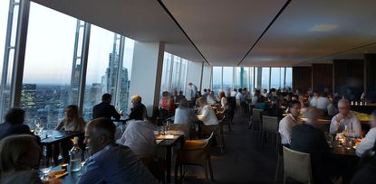 The Oblix restaurant, at the Shard