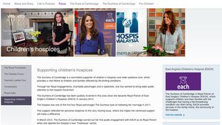 Kate Middleton's charity website