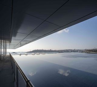 view of sea from Istanbul Modern by Renzo Piano Building Workshop