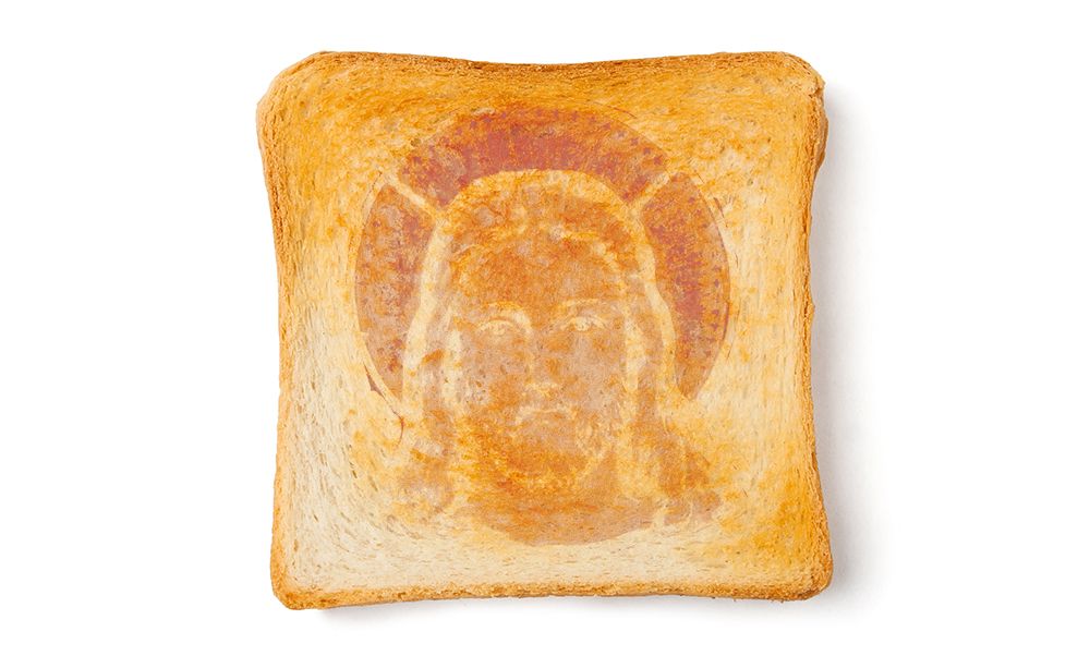 Jesus face in a slice of toast