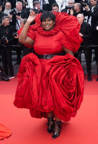 Yseult Onguenet attends the "Indiana Jones And The Dial Of Destiny" red carpet during the 76th annual Cannes film festival.