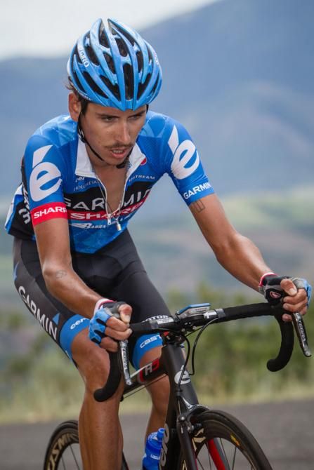 Lachlan Morton (Garmin-Sharp) on his way to the front of the race.