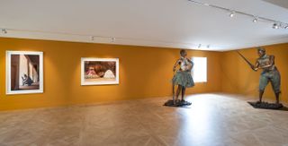 Installation view of ‘Agoodjie' by Nandipha Mntambo at Everard Read. Image courtesy of Michael Hall