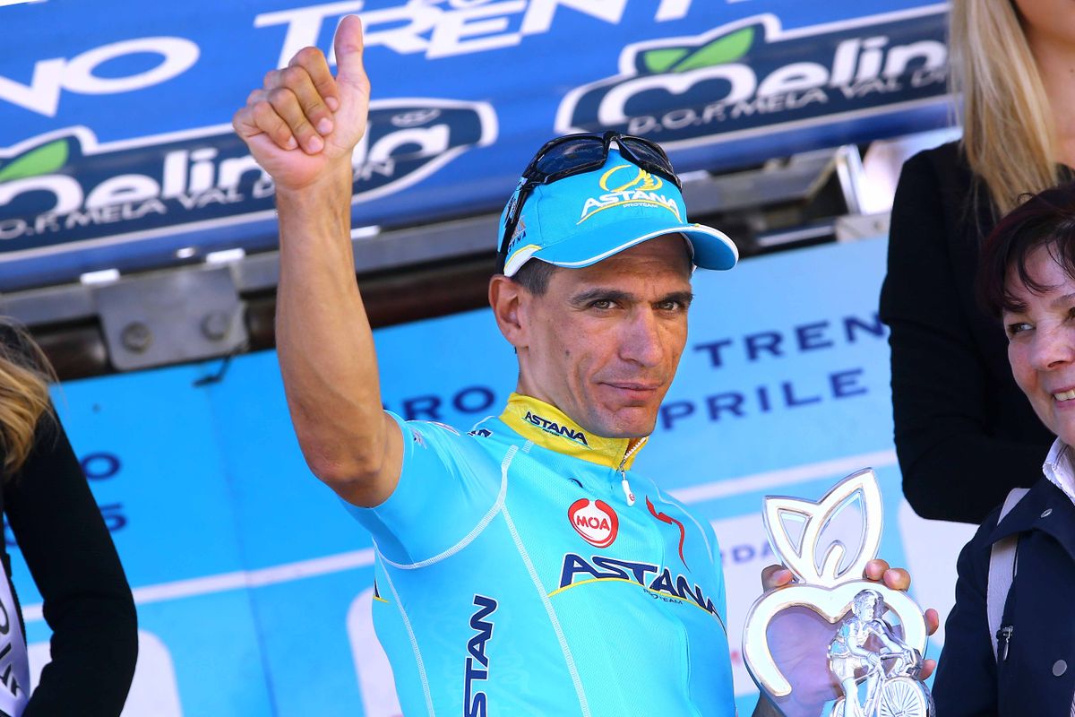 Stage winner Paolo Tiralongo (Astana)