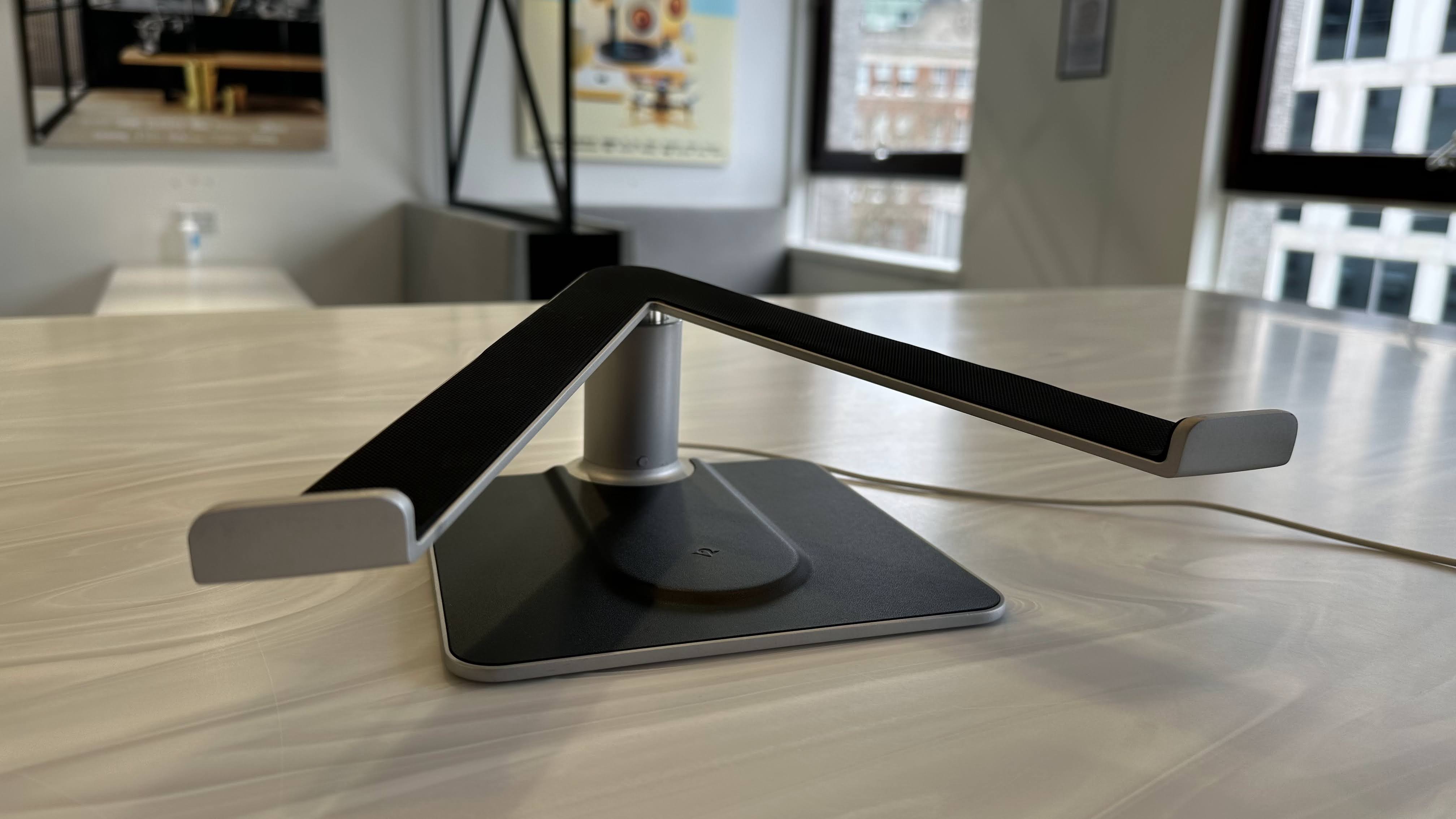 Twelve South HiRise Pro MacBook stand on a marble surface in an office