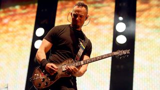 Mark Tremonti of Alter Bridge performs at The O2 Arena on December 12, 2022 in London, England