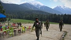 Indian troops at scene of Kashmir terrorist attack on tourists